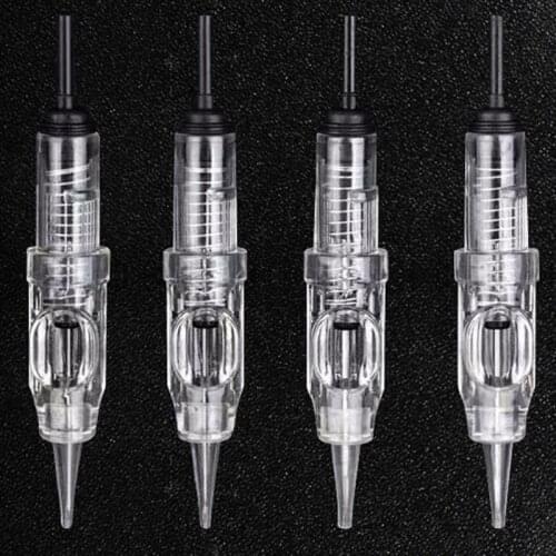 Tattoo Cartridge Needles 100pcDisposable Sterilized Tattoo Permanent Makeup Pen Machine Needle Tips Supply for Eyebrow lip