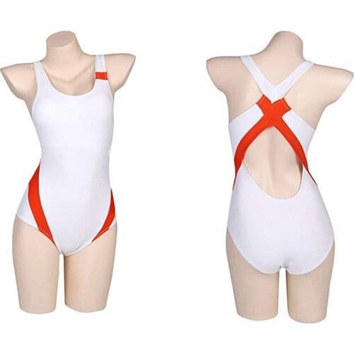Anime DARLING in the FRANXX Zero Two 02 Swimwear Cosplay Costume Bodysuit Outfits Halloween Carnival Suit