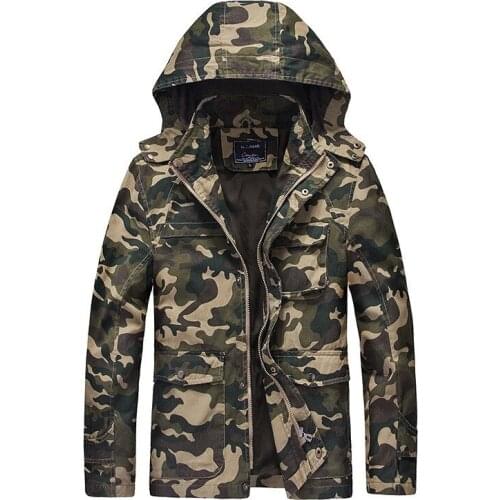 Spring Autumn Camouflage Military Jacket Men Hooded Slim Fit Cotton Men Camo Army Coat Fashion Homme Jacket Jaqueta Masculino