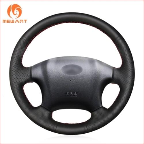 MEWANT Black Artificial Leather Car Steering Wheel Cover for Hyundai Tucson 2006 2007 2008 2009 2010 2011 2012 2013 2014 Parts