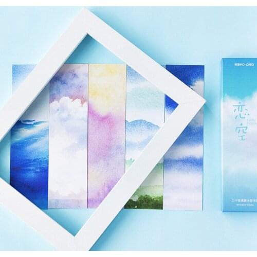 Multi-use 30 pcs always look into sky words design Craft Paper Cards as bookmark tag gift Scrapbooking DIY message card