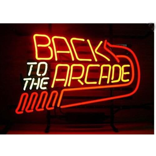 BACK TO THE ARCADE Neon Sign Lamp Custom Handmade Real Glass Tube Beer Bar Store Home Deco Decoration Display Light 24"X20"