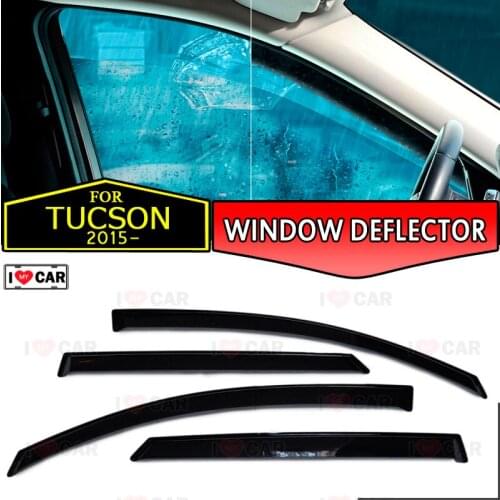 Window deflector for Hyundai Tucson 2015- car window deflector wind guard vent sun rain visor cover car styling decor