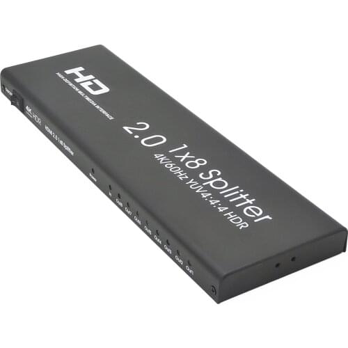 HD 2.0 Splitter 1x8 4K 60Hz for DVD players/PS3/PS4 HDCP 2.2 Splitter HD 2.0 1 In 8 Out for PS4 XBox Projector HD 2.0 Splitters