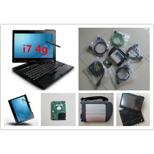 Sd connect c4 top quality with laptop x201t cpu i7 ram 4g with software hdd 320gb full set mb star diagnose for cars and trucks