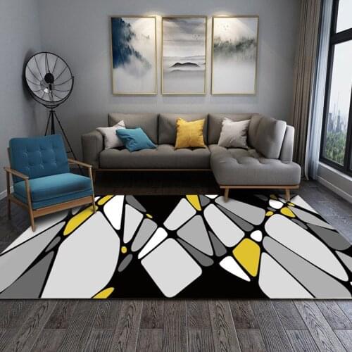 TONGDI Modern Carpet Anti-skid Elegant Artistic 3D Steric Printing Mat Soft Rug Luxury Decor For Home Parlour LivingRoom Bedroom