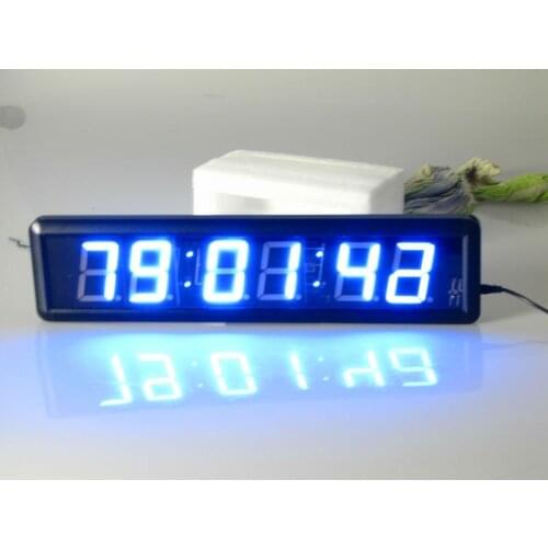 Fedex Free Shipping 1.8" High Character LED Wall Clock New Arrival LED Digital Clock Countdown/up
