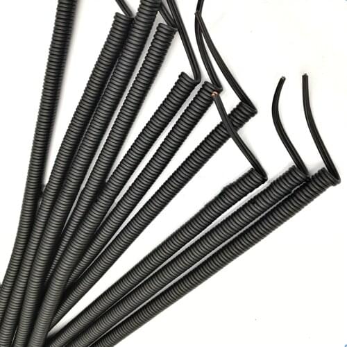 20awg Slingshot Wire Black Copper Double Core 0.5 Square Spiral Wire High Temperature and Oil Resistant Soft PU Spring Wire