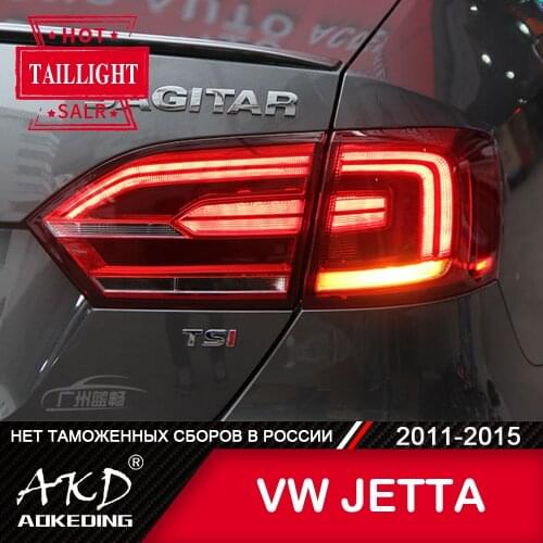 Tail Lamp For Car VW Jetta 2011-2015 Jetta Mk6 LED Tail Lights Fog Lights Day Running Light DRL Tuning Cars Accessories