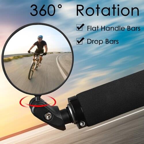 MTB Mountain Bike Cycling Riding Rearview Mirror Bicycle Suitable Handlebar Convex Rear View Mirror Bicycle Mirrors Accessories