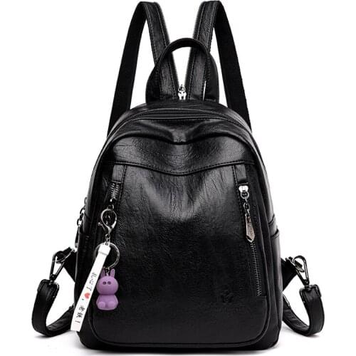 Women fashion Leather backpack travel school business shoulder bag shopping travel schoolbag