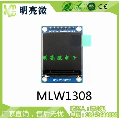 1.3in IPS TFT Color Screen Module 240X240 Dot Matrix Full Viewing Angle 3.3v SPI Interface MLW1308