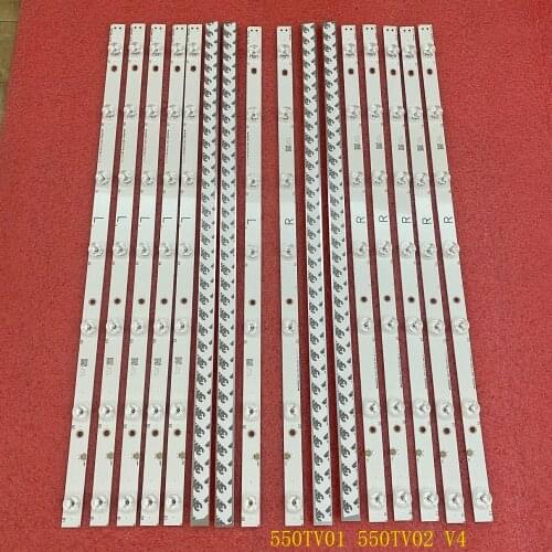 16pcs/set LED backlight for Panasonic TX-55AX630B TX-55AX630E TX-55AX630 550TV01 550TV02 V4