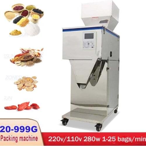 20-999G Metering and Packing Granule Powder Filling Machine Intelligent Weighing Packaging Granule Tea Powder Filling Machin
