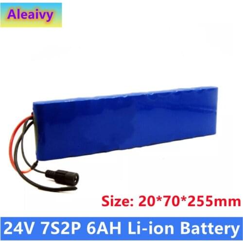 24V 7S2P 6AH Li-ion Battery Volt Rechargeable Bicycle E-Bike Electric battery pack 24v lithium battery baterias recargables