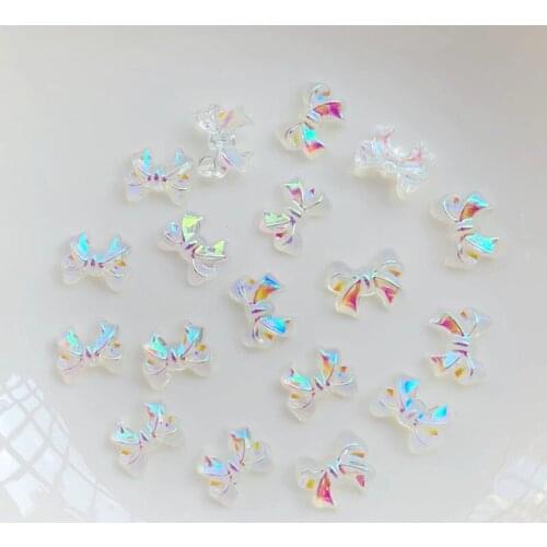 30PCS 8*11MM Flat back Crystal Rhinestone 3D Butterfly Festival DIY nail decoration accessories for wedding nail craft supplies