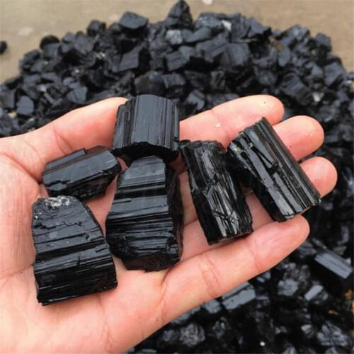 50g Black Tourmaline Rock Stone Quartz Crystal Rough Healing Home Decoration