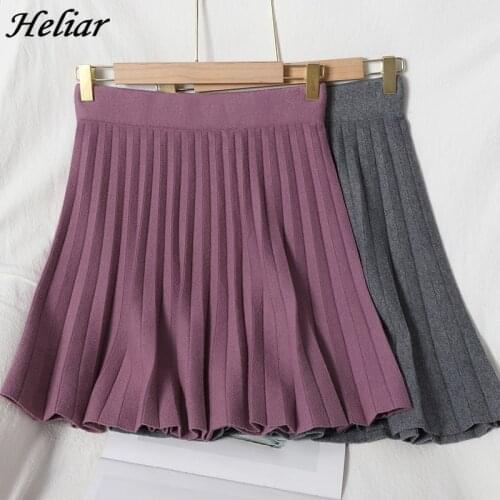 Abrini Fashion 2021Summer Short Pleat Skirt Preppy Style A-Line Slim High Waist Purple Casual Mini Skirt Sexy Cute Street Skirt
