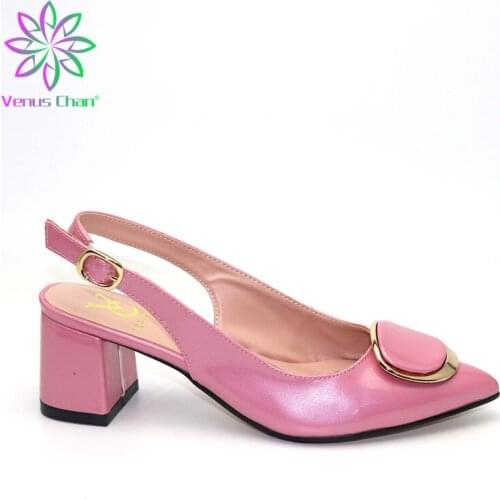 African Wedding Women Shoe Low Heels Italian Shoes Nigerian Shoes without Bag To Match Shoes without Bag Set