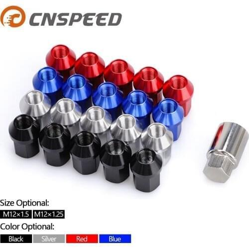 Car Anti-theft 6061 Aluminum Alloy Wheel Lock Nuts Length 35MM M12*1.5 M12*1.25 Jdm Aftermarket Lug Nuts