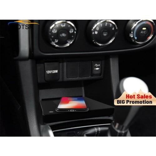 QI car wireleess charger fits for Toyota Levin 2015-2018 Intelligent Infrared Fast Wireless Charging Car Phone Holder for iphone