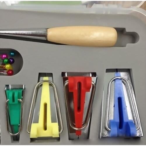 Household Sewing Tools Quilting Awl Binder Foot Fabric Bias Tape Maker Belt Tool Machine Accessories 16 Pcs /Set