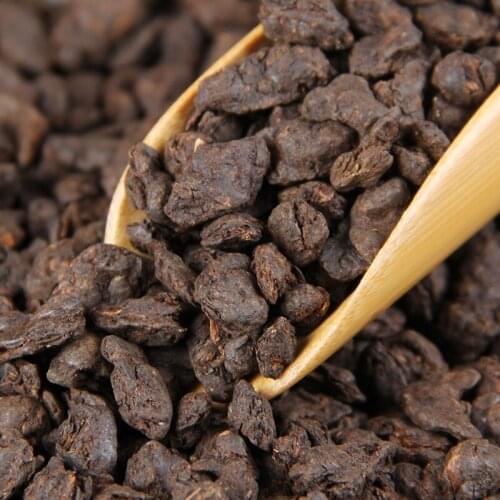 China Yunnan Pu'er Ripe Tea Yunnan Broken Silver Old Tea Head Handmade Bamboo Basket 500g Tea Green Food for Health Care