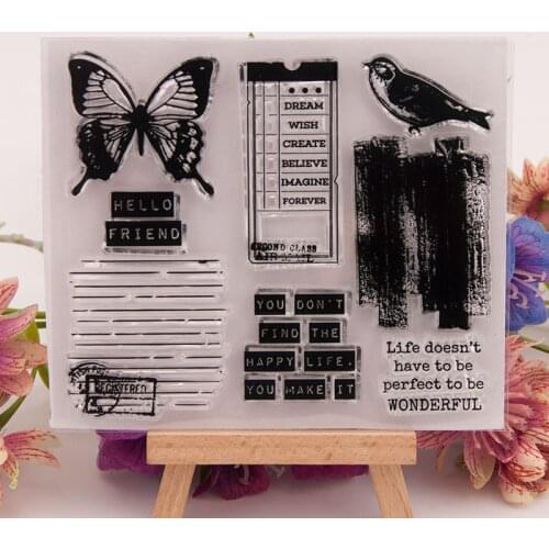 KLJUYP Clear Stamps Scrapbook Paper Craft Clear stamp scrapbooking 405