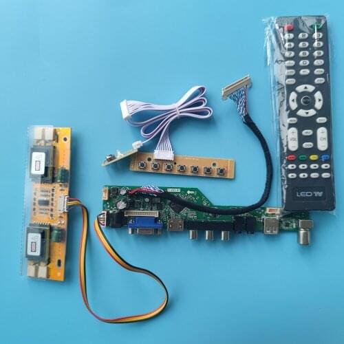 Kit for LTM220M1/LTM220M2/HSD220MKW1/HT220WP1 30Pin 1680*1050 4CCFL LVDS controller board VGA AV USB LCD monitor DIY