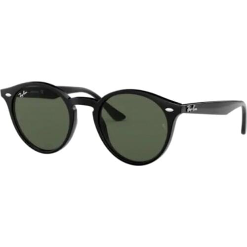 Rayban Round 2180 601/71 49 Vintage Sunglasses Black Frame Drak Green Lenses Unisex Sunglasses 2021
