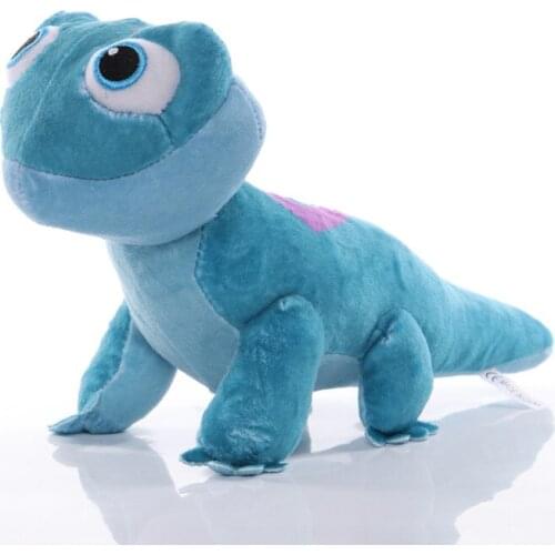Disney Frozen 2 Bruni Elsa Olaf Toys Chameleon Anime Cartoon Figure Plush Dolls Toys Keychain Pendant Kid Birthday Gift