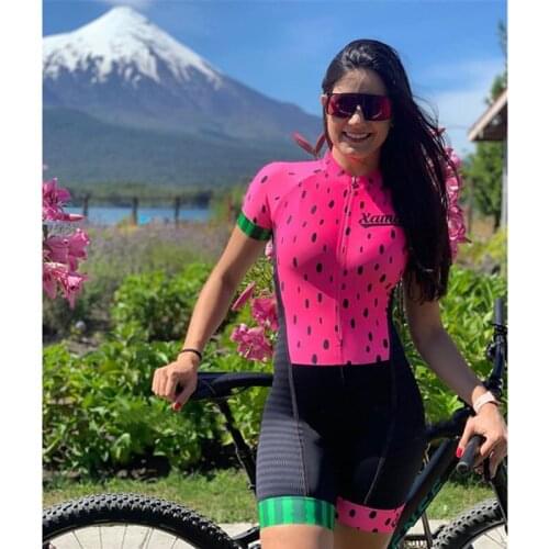Summer suit womens cycling clothes tights jumpsuit Maillot clothing short-sleeved professional team jersey