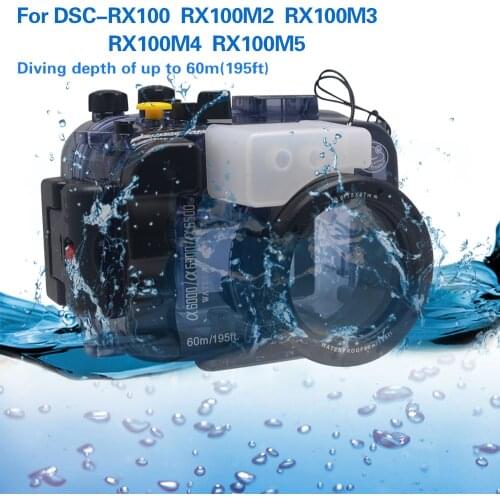 Mcoplus 40m 130ft Diving Camera Waterproof Housing Bag Case for Sony RX100 RX100M2 RX100M3 RX100M4 RX100M5 Camera