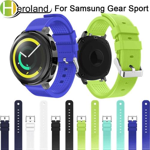 Soft Silicone watch band For Samsung Gear Sport 20mm Replacement Wristband Strap for Samsung Gear S2 Classic Lightweight fashion