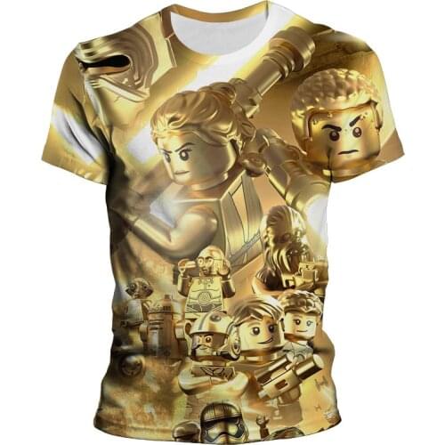 New Disney Star Wars Toy Series Cute Cartoon 3D Printing Graphic T-shirt Summer Mens Women tee shirt Children funny t shirts