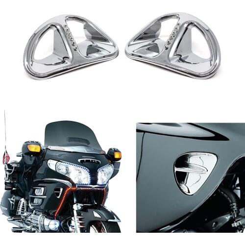 Fairing Scoop Air Intake Accent Inserts Grilles Duct Trim Cover Decorations For Honda Goldwing GL1800 2001-2011