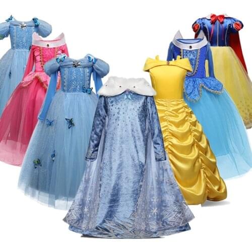 Girls Princess Dress Halloween Cosplay Costume Birthday Party Clothes For Children Kids Fancy Dress Carnival Procession Dress up