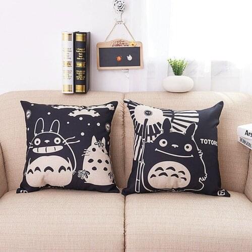 2016 Cotton Linen Pillow Totoro Pillow case Cartoon Home Decorative Best GIFT For Kids