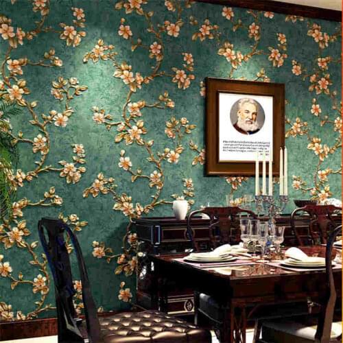 Wellyu Retro American Country Wallpaper Non-woven Fabric 3D Pastoral Style Bedroom Living Room Home Background Fully Paved обои