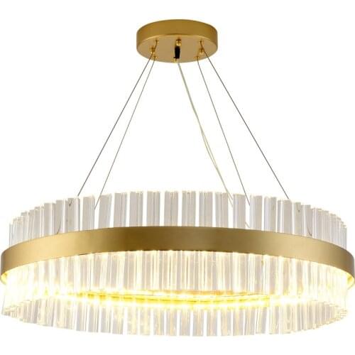 Luxury LED Chandelier Crystal Lamp For Living room Bedroom Modern Chandelier Lighting Circle Hanglamp Loft Light Nordic Lustre