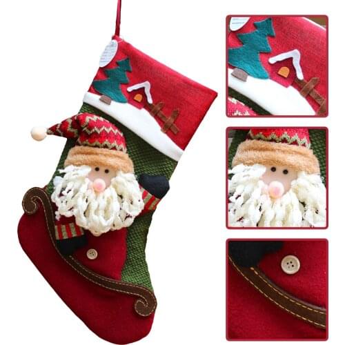 Christmas Decoration Christmas Socks Ornaments Pendant Small Boots Children New Year Candy Bag Gift Fireplace Tree Jewelry