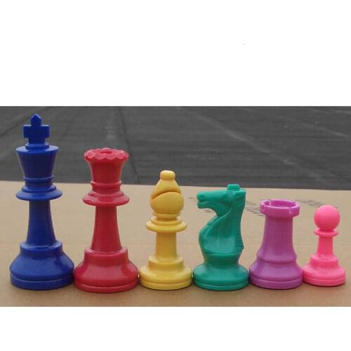 17Pcs Chess Pieces Standard Match Chess Queen King High 97mm Chessman Resin Chess Pieces Without Chess Board