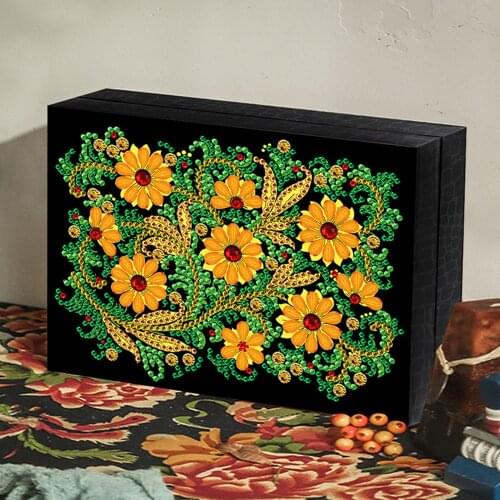 New Special Shaped Diamond Painting Jewelry Box Storage box Flowers 5D DIY Diamond Mosaic Embroidery kits Christmas Gift