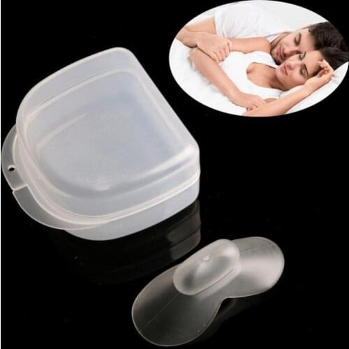 1PC Silicone Anti Snore Tongue Retainer Braces Stop Snoring Keep Mouth Shape Washable Soft Sleep Apnea Night Guard Safety