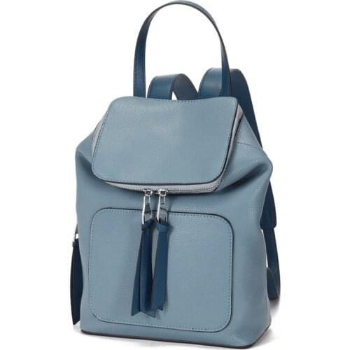 Both Shoulders Package Will Capacity Color Womens leather Backpack More Function Travel Bag Woman school bags for teenage girls