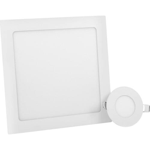 LED Panel Light 3W 4W 6W 9W 12W 15W 18W Round Square Panel LED Spot light AC110V 220V ceiling light Indoor Recessed Downlight