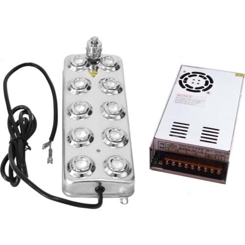 DC 48V 5000ML/H 10 Head Ultrasonic Mist Maker Fogger Humidifier Greenhouse Aeromist Hydroponics+switching power supply