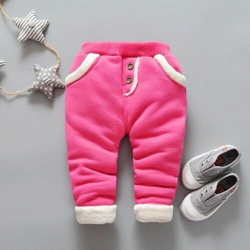 BibiCola Spring Toddler Girl Pants Elastic Solid Casual Kids Trousers Girl Autumn & winter Children Baby Pants