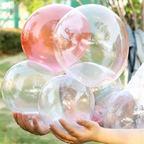 B36E Safe Magic Bubble Glue Toy Blowing Colorful Bubble Ball Plastic Balloon