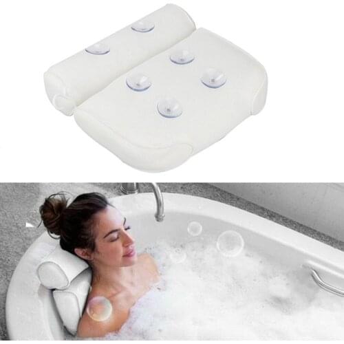 Breathable 3D Mesh Spa Bath Pillow With Suction Cups Neck And Back Support SPA Pillows For Home Hot Tub Bathroom Accessories